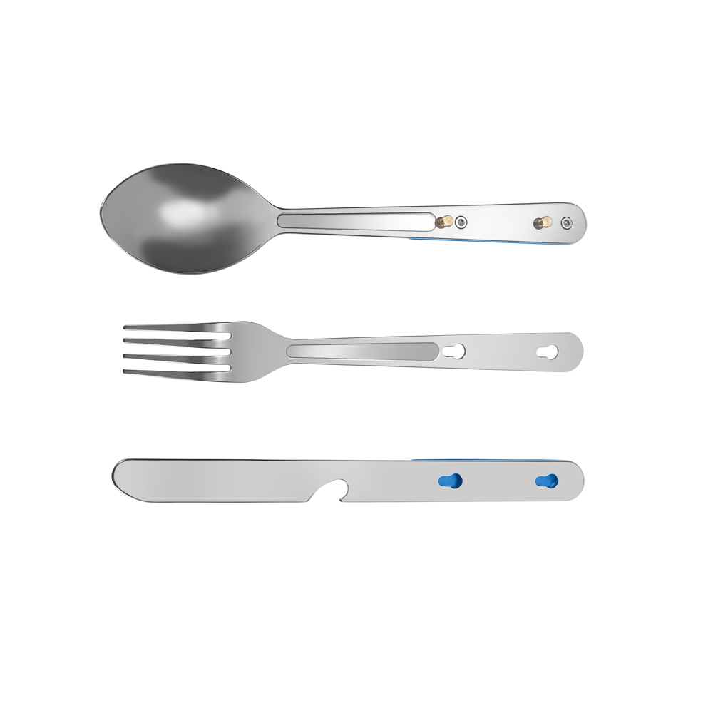 Набор столовых приборов для кемпинга STINGER SET-K703B-BLUE