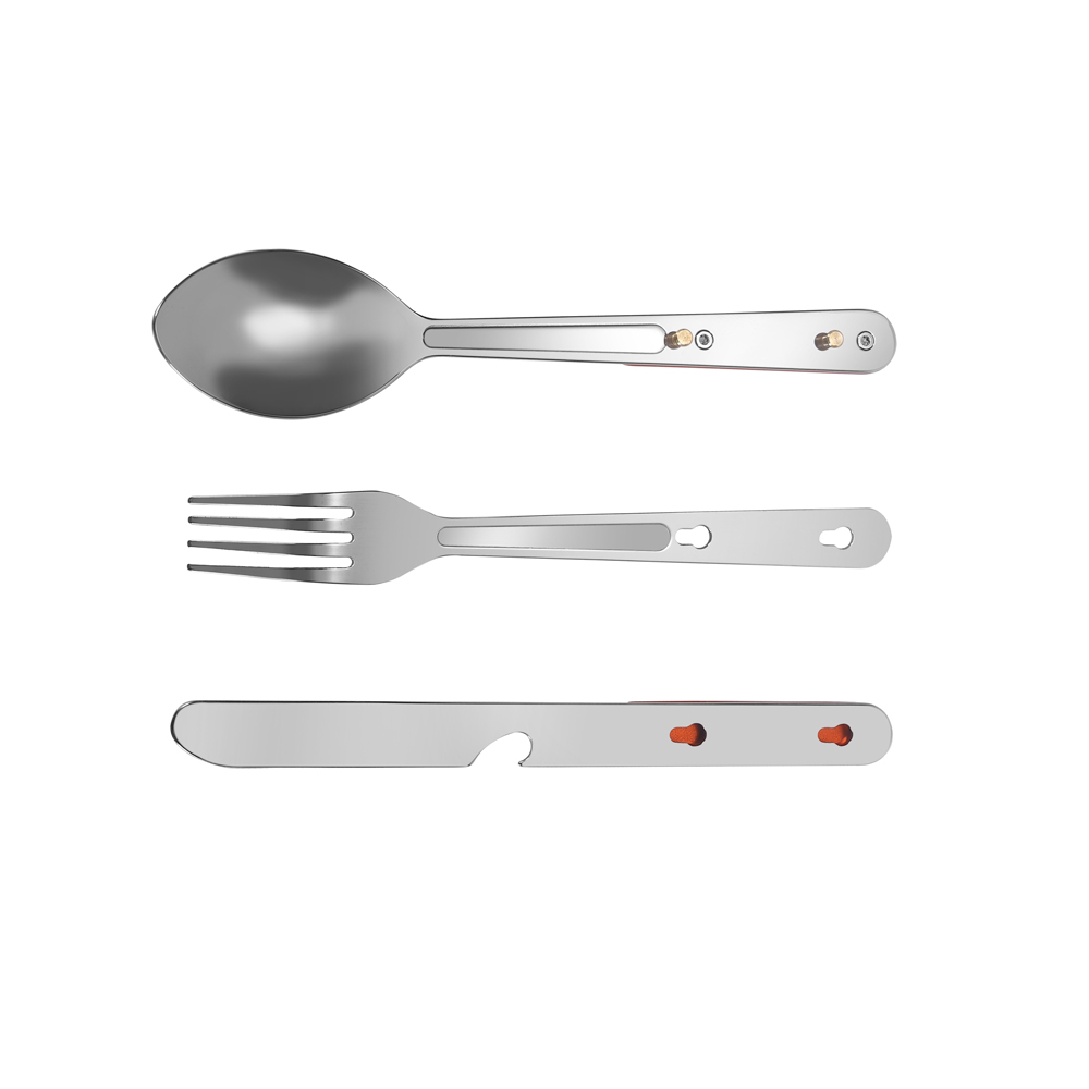 Набор столовых приборов для кемпинга STINGER SET-K703B-ORANGE