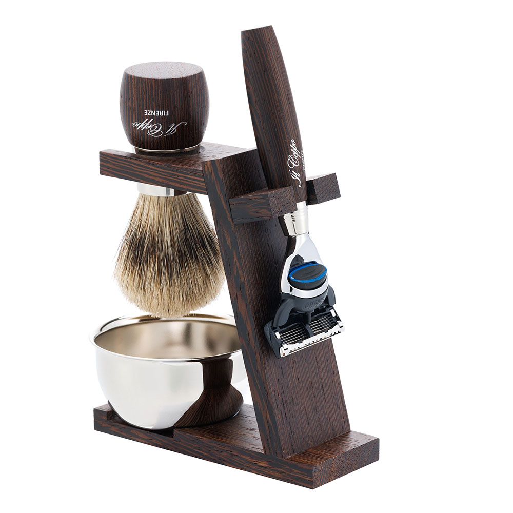 Бритвенный набор: станок, помазок, чаша, подставка IL CEPPO SET-S11562FT