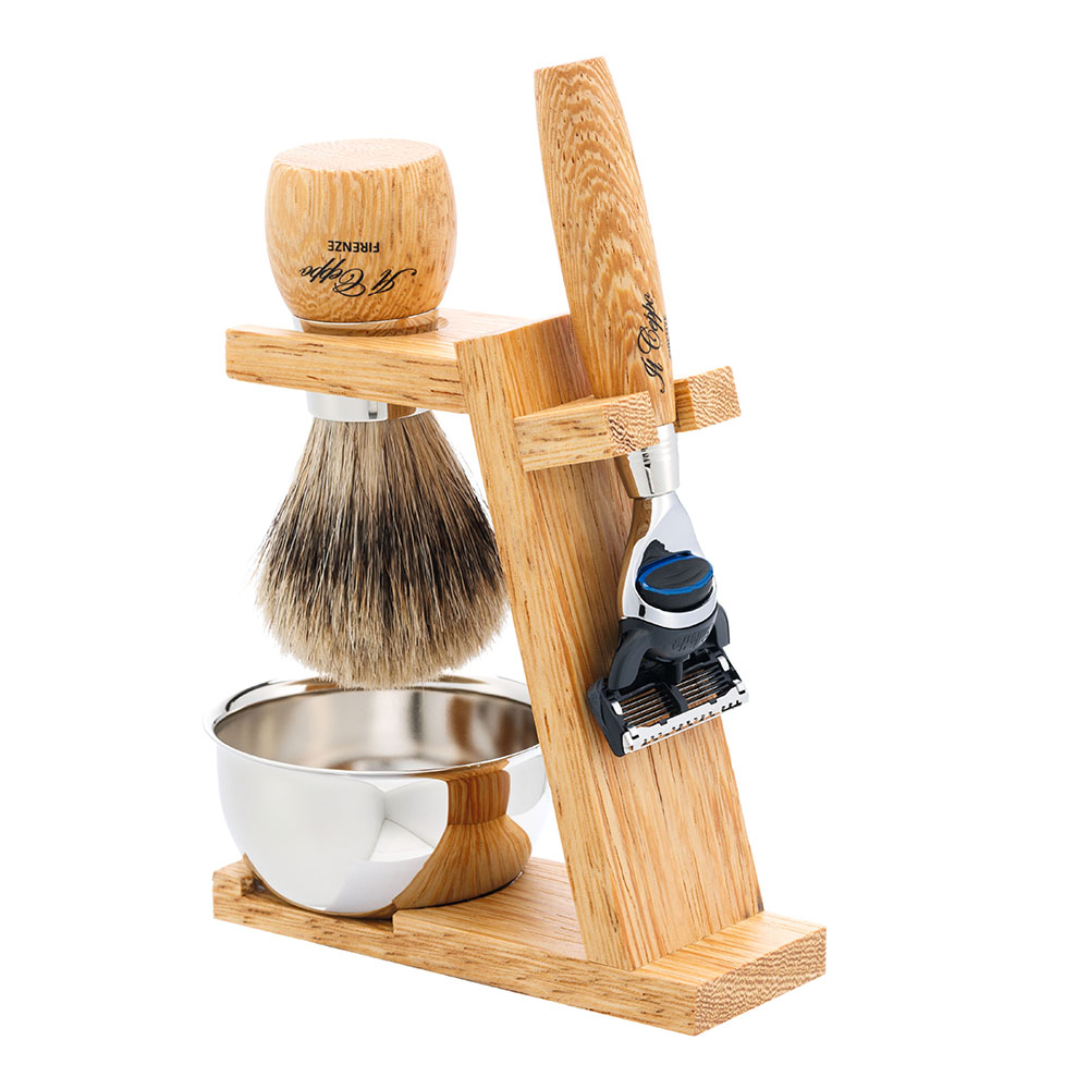 Бритвенный набор: станок, помазок, чаша, подставка IL CEPPO SET-S11663FT