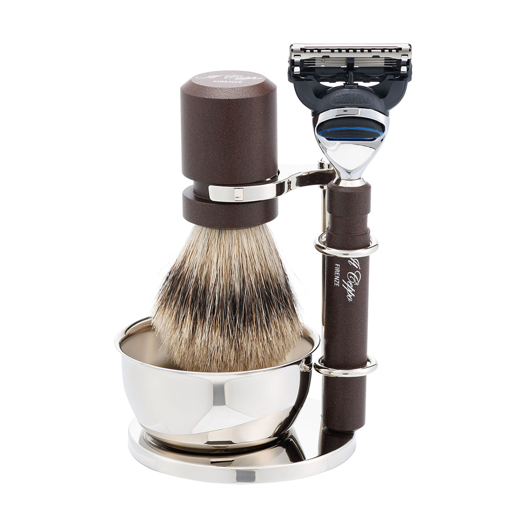 Бритвенный набор: станок, помазок, чаша, подставка IL CEPPO SET-S12071FT