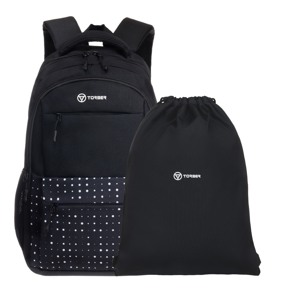 Школьный рюкзак CLASS X + Мешок для сменной обуви в подарок! TORBER T2602-23-BLK-W