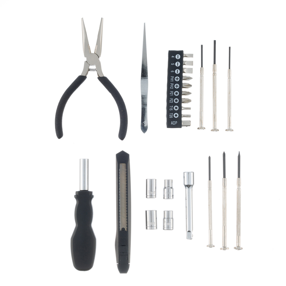 Набор инструментов (25 шт) в пластиковом кейсе STINGER W0402