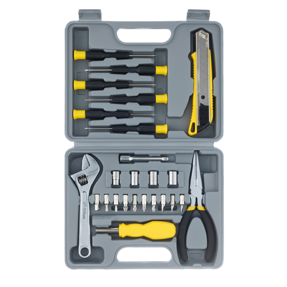 Набор инструментов (25 шт) в пластиковом кейсе STINGER W0405