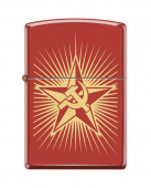 Зажигалка Серп и Молот на Звезде ZIPPO 233 RUSSIAN HAMMER SICKLE