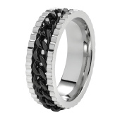 Кольцо Link Chain Ring с цепочным орнаментом (19,7 мм) ZIPPO 2007187