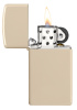 Зажигалка ZIPPO Slim® с покрытием Flat Sand, латунь/сталь, бежевая, матовая, 29x10x60 мм