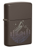 Зажигалка ZIPPO Mountain Design с покрытием Brown, латунь/сталь, коричневая, матовая, 38x13x57 мм