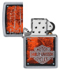 Зажигалка ZIPPO Harley-Davidson® с покрытием Street Chrome™, латунь/сталь, серебристая, 38x13x57 мм