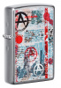 Зажигалка ZIPPO Anarchy Design с покрытием Street Chrome™, латунь/сталь, серебристая, 38x13x57 мм