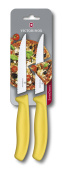 Набор из 2 ножей для стейка и пиццы Swiss Classic Gourmet 12 см, с серейторной заточкой VICTORINOX 6.7936.12L8B