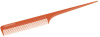 Расческа рабочая с пластиковым хвостиком оранжевая DEWAL BEAUTY DBO6104
