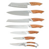 Набор кухонных ножей Truffle в подставке, 6 ножей, ножницы OKROSHKA OK120PW-SET