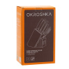 Набор кухонных ножей Truffle в подставке, 6 ножей, ножницы OKROSHKA OK120PW-SET