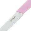 Нож для фруктов и овощей Salad, лезвие 10 см, с серрейторной заточкой, розовая ручка OKROSHKA OK225P-PN-FRS
