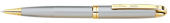 Ручка шариковая Pierre Cardin GAMME. Цвет - бежево-серебристый. Упаковка Е или Е-1.