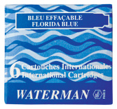 Сине-черные чернильные картриджи Интернешнл. 6шт/уп WATERMAN S0110950
