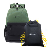 Школьный рюкзак CLASS X + Мешок для сменной обуви в подарок! TORBER T2743-22-GRN-BLK-M